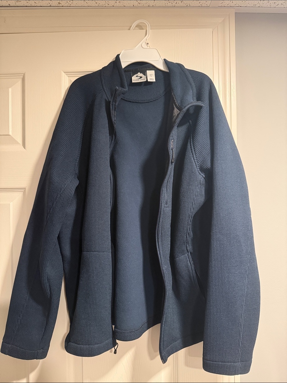 Men's Navy Full-Zip Knit Jacket
